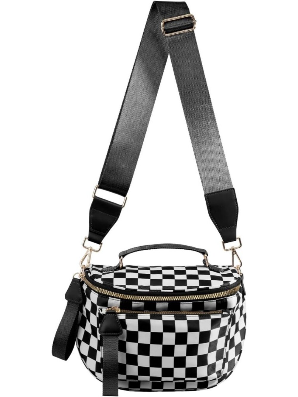 Stylish Checkered Crossbody Bum Bag for Women | Spacious Fanny Pack & Belt Bag